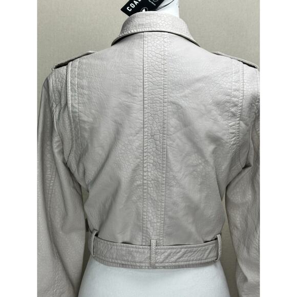 LA Coalition Vegan Leather Biker Style Jacket size S New With Tags - Picture 8 of 16